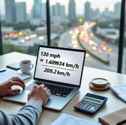 découvrez comment convertir facilement 130 mph en km/h grâce à des méthodes simples et pratiques. apprenez les astuces de conversion et améliorez vos compétences en mathématiques avec notre guide étape par étape.